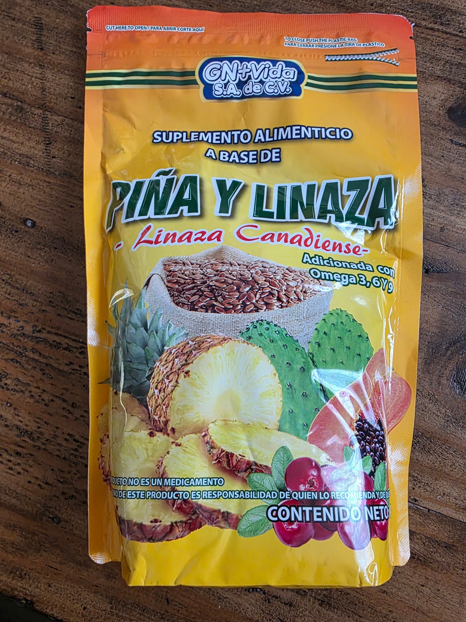 GN+Vida Piña y Linaza (Pineapple & Flaxseed Supplement)