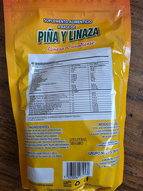 GN+Vida Piña y Linaza (Pineapple & Flaxseed Supplement)