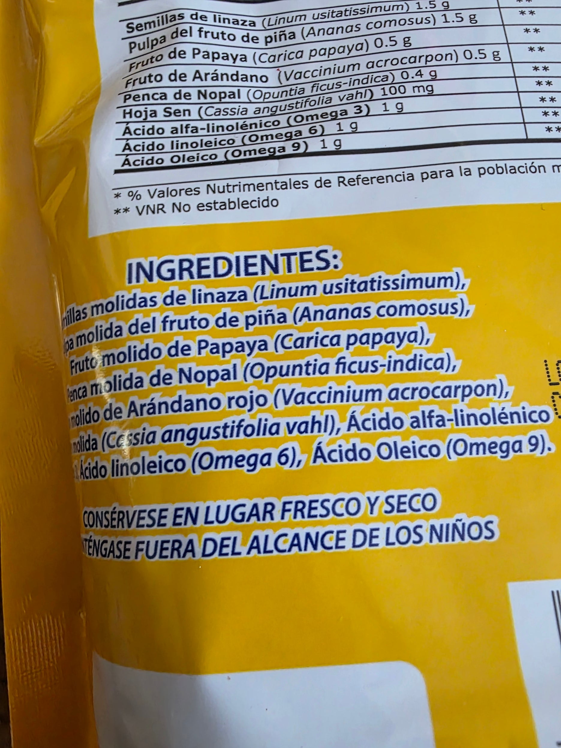 GN+Vida Piña y Linaza (Pineapple & Flaxseed Supplement)